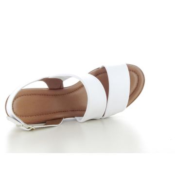 Sandalia Mujer Piel Auténtica Con Cuña