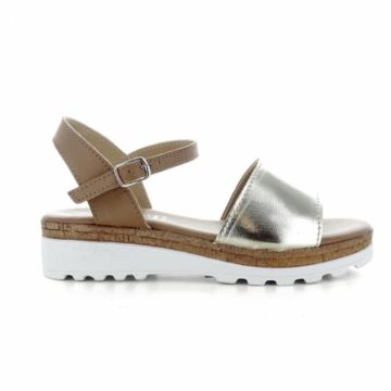 Sandalia De Piel Con Suela De Pu Mujer Brand