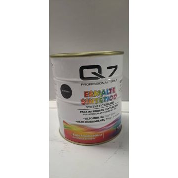 Pintura Esmalte -Negro Mate-1 Litro- Q7