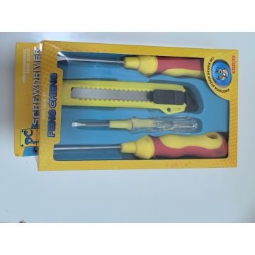 Set De Herramientas (2 Destornilladores+Cuchilla Tipo Cutter+Comprobador De Corriente) M/Sm