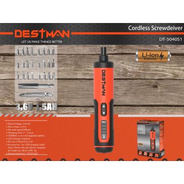 Destornillador Recargable De 3.6V Dt5040S1