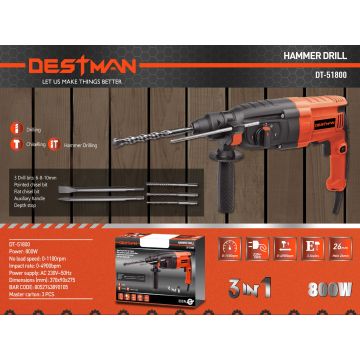 Taladro Percutor Dt51800 De 800W