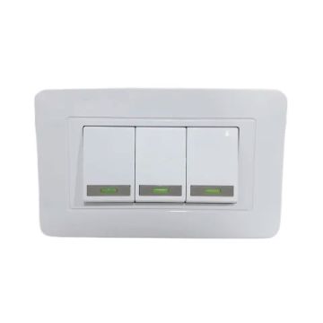 Interruptortriple Elegante Con Indicador M/Sm