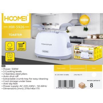 Tostadora 500W Hm5926 Neto