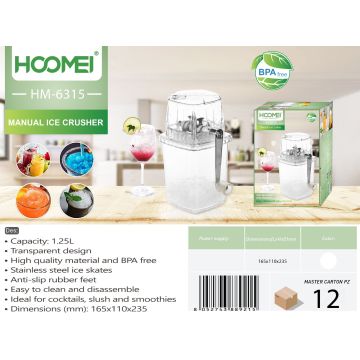 Trituradora De Hielo Manual Hm6315