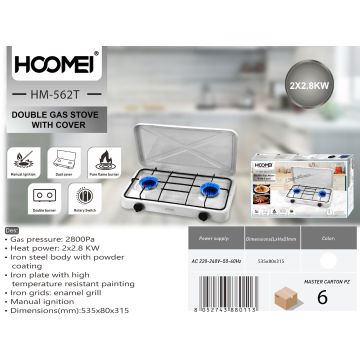 Estufa De Gas Doble Hm562T
