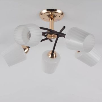 Lampara De Vidrio Y Metal Mod.51