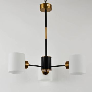 Lampara 3Bombillas De Techo Vidrio Y Met Al Mod.04