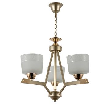 Lampara 3Bombillas De Techo Vidrio Y Met Al Mod.07