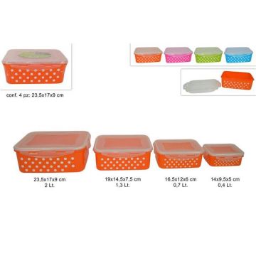 Pozuelos Cuadrados Plasticos Varias Medias 4 Pz