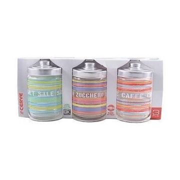 Potes De Cristal Para Cocina Set 3 