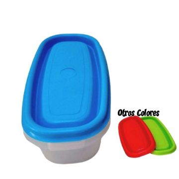 Fiambrera Ovalada Tapa Color, M/Vidal, Dimenciones 17X115X55 C M