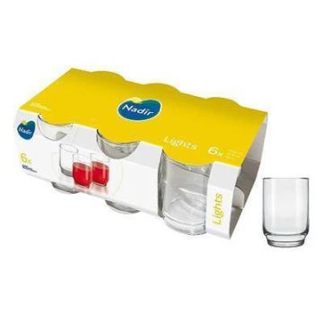 Vasos De Vidrio 6Pz 260Ml