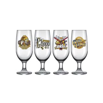 Vasos Para Cerveza De Vidrio 4Pz