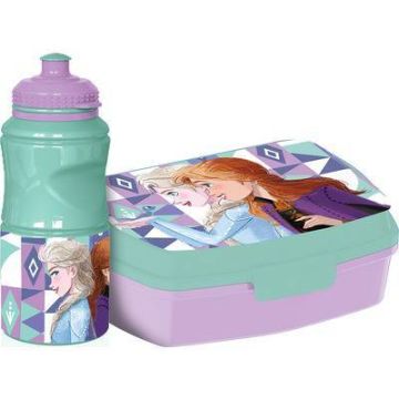 Set De Merienda Plastico 1 Pomo+ 1 Pozuelo Frozen
