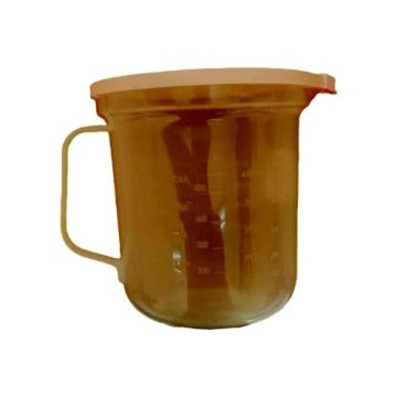 Jarra Medidora Plastica Con Tapa, Colores Pastel, M/Vidal,Vol. 600Ml