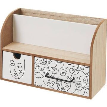 Estante Con 2 Gavetas Multiuso 26X10