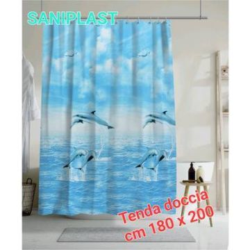 Cortina Plastica Ducha 180X200