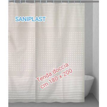 Cortina Plastica Para Ducha 180X200 Saniplast