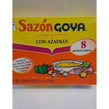 Sazon Goya Azafran 8 Sobres Oz. M/Goya