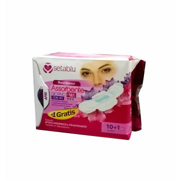 Almohadillas Sanitarias,Con Alas , Dia Plus,M/Setablu,10Pz De 24.5Cm.