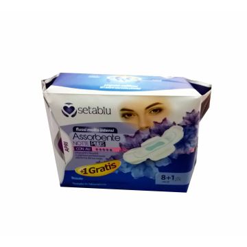 Almohadillas Sanitarias Con Alas Noche Plus 8Pz De 32Cm.