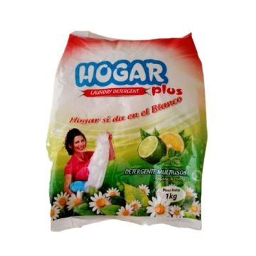 Detergente En Polvo, M/Hogar Plus, Bolsa De 1Kg