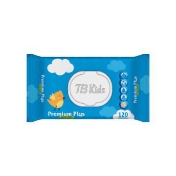 TOALIITAS HÚMEDAS MARCA TB KIDS PREMIUM PLUS P/HIGIENE DE BEBÉ PQTE X120