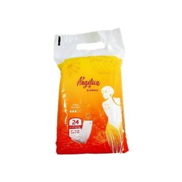 Almohadillas Sanitarias Diurna S/Alas Superabsorb Flujo Normal ,M/Angelica,Bolsa 24 Unid