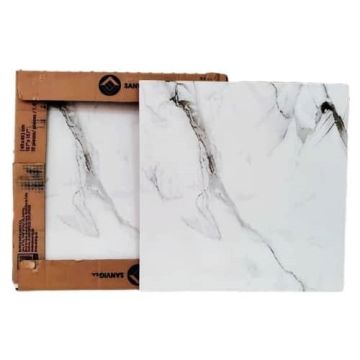 Baldosa Ceramica Gresificada Marmol Beta Beige 40X40Cm Cja De 10 Unid 1.6M2