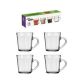 Tazas De Vidrio 4 Pz 270Ml