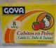 Cubitos En Polvo, Caldo De Pollo Y Tomate , 8 Sobres 2.25Oz. M/Goya
